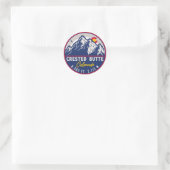 Crested Butte Colorado – キャンピングハイキングお土産 ラウンドシール (バッグ)