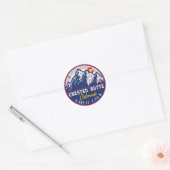 Crested Butte Colorado – キャンピングハイキングお土産 ラウンドシール (封筒)