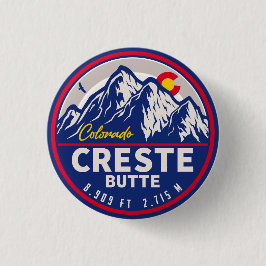 Crested Butte Colorado – キャンピングハイキングお土産 缶バッジ