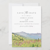 Crested Butte Colorado Skyline Save the Date 招待状 (正面)