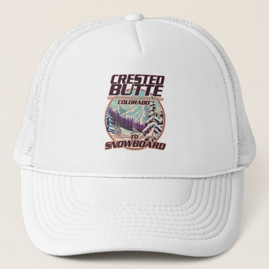Crested Butte Colorado Snowboardingロゴ キャップ (正面)
