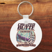 Crested Butte Colorado Snowboardingロゴ キーホルダー (裏面)