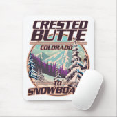 Crested Butte Colorado Snowboardingロゴ マウスパッド (マウス)