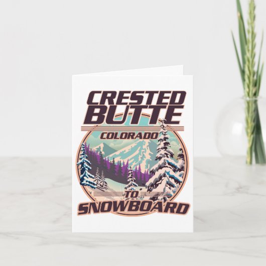 Crested Butte Colorado Snowboardingロゴ 招待状 (正面)