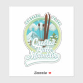 Crested Butte Mountain Coloradoスキーロゴ シール (シート)