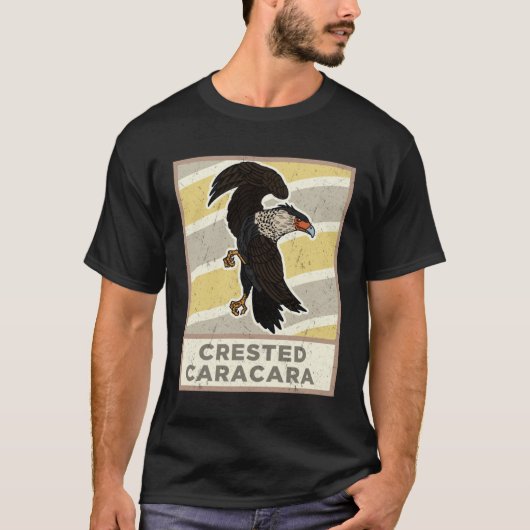 Crested caracara birds biologist ornithologist bir tシャツ (正面)