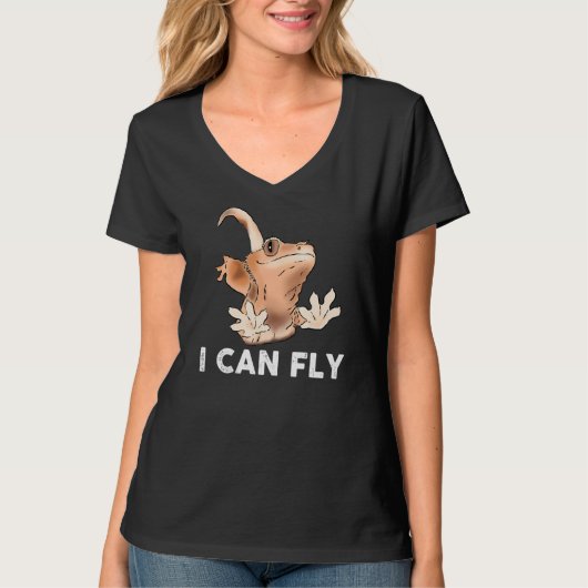 Crested Gecko おもしろい Gecko Lover Gecko Umous Cresti Tシャツ (正面)