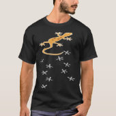 Crested Gecko Owner Footprints Crestie Crestie Mom Tシャツ (正面)