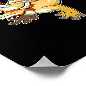 Crested Gecko Santa Hat Christmas Pajama Lizard Re ポスター (角)