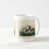 Crested Grebe -素晴らし Audubon's Birds of America コーヒーマグカップ (正面右)