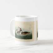 Crested Grebe -素晴らし Audubon's Birds of America コーヒーマグカップ (正面左)