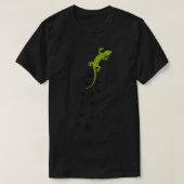 Crested Leopard Gecko Retro Graphic Lizard Tracks Tシャツ (デザイン正面)