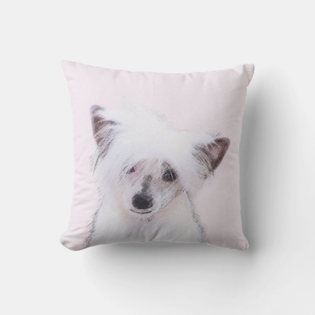 Crested Powderpuff中国のの絵画一覧 – Dog Art アウトドアクッション (正面)