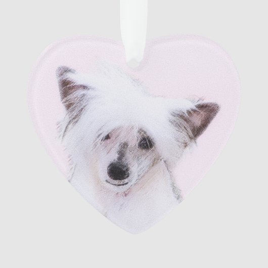 Crested Powderpuff中国のの絵画一覧 – Dog Art オーナメント (正面)