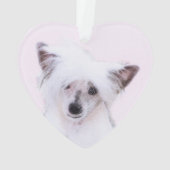 Crested Powderpuff中国のの絵画一覧 – Dog Art オーナメント (裏面)