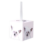 Crested Powderpuff中国のの絵画一覧 – Dog Art キューブオーナメント (裏面アングル)