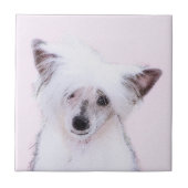 Crested Powderpuff中国のの絵画一覧 – Dog Art タイル (正面)