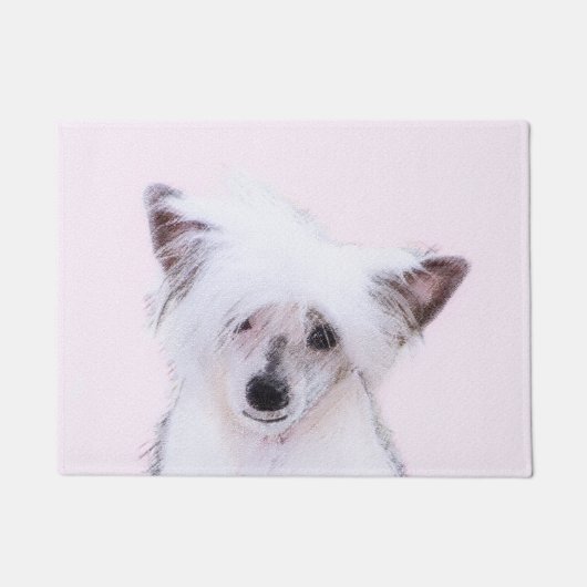 Crested Powderpuff中国のの絵画一覧 – Dog Art ドアマット (正面)