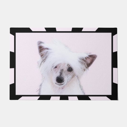 Crested Powderpuff中国のの絵画一覧 – Dog Art ドアマット (正面)