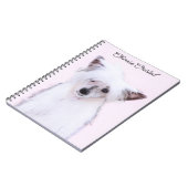 Crested Powderpuff中国のの絵画一覧 – Dog Art ノートブック (左側)