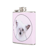 Crested Powderpuff中国のの絵画一覧 – Dog Art フラスク (左)