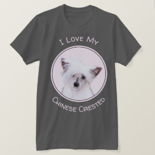 Crested Powderpuff中国のの絵画一覧 – Dog Art Tシャツ