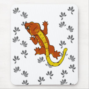 Crestieのオレンジ足跡(mousepad) マウスパッド