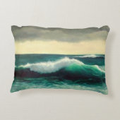 Cresting Wave Seascape Painting, Turbulent Seas アクセントクッション (裏面)