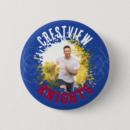 Crestview Knights sports team button 缶バッジ (正面)