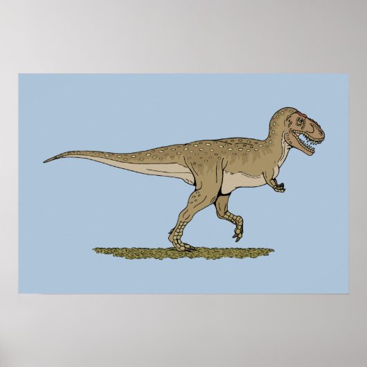 Cretaceous Dinosaur Tyrannosaurus rex ポスター (正面)