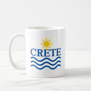 CRETEギリシャ、太陽の波 コーヒーマグカップ