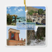 CRETE、ギリシャ、ヨーロッパのzGR021ポットプール セラミックオーナメント (正面)