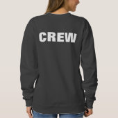 Crew両面バルクテンプレート追加ロゴの女性 スウェットシャツ (裏面)