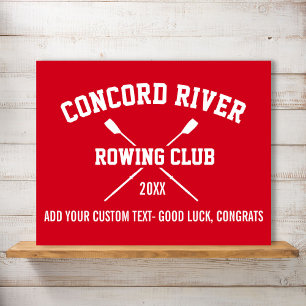 Crew パーソナライズされた Roing Logo Oars Team Name Year ポスター