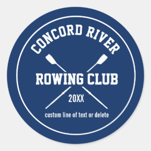 Crew パーソナライズされた Roing Logo Oars Team Name Year ラウンドシール