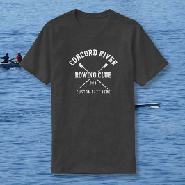 Crew パーソナライズされた Roing Logo Oars Team Name Year Tシャツ