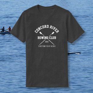 Crew パーソナライズされた Roing Logo Oars Team Name Year Tシャツ