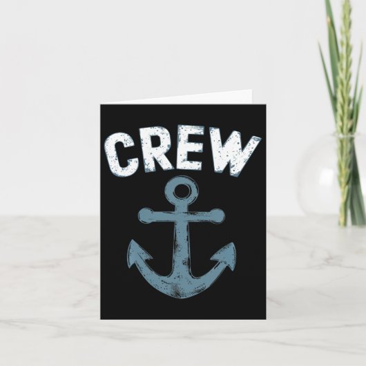 Crew Anchor Nautical Boat Sailing Seafarers Ocean  カード (正面)