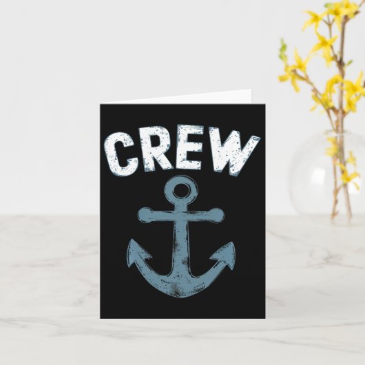 Crew Anchor Nautical Boat Sailing Seafarers Ocean  カード (黄色い花)