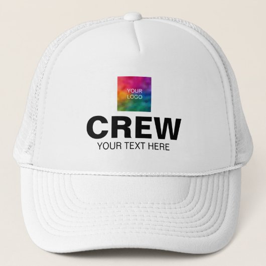 Crew Hatsテンプレート会社ロゴの追加文字はこちら キャップ (正面)