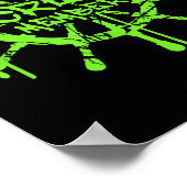 Crew Member Ship Steering Wheel Graffiti Spray Fun ポスター (角)