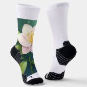 Crew Socksフラワープリント ソックス (傾斜あり)