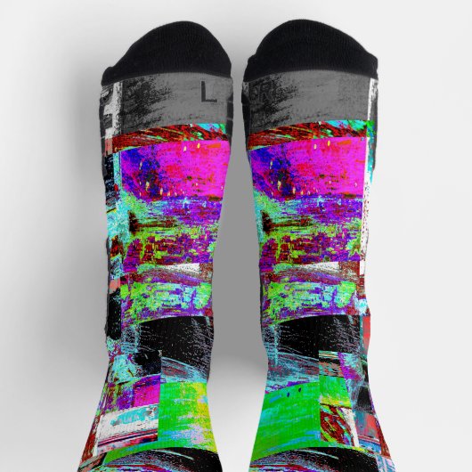 Crew Socks – Abstract Grid ソックス (上部)