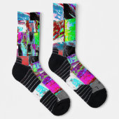 Crew Socks – Abstract Grid ソックス (右)