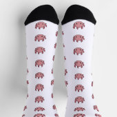 Crew Socks Axolotl cute pink ソックス (上部)