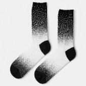 Crew Socks blanco y negro granulado ソックス (左)