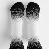 Crew Socks blanco y negro granulado ソックス (上部)