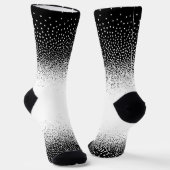 Crew Socks blanco y negro granulado ソックス (傾斜あり)
