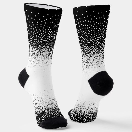 Crew Socks blanco y negro granulado ソックス (傾斜あり)