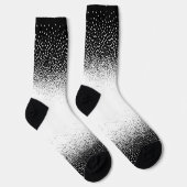 Crew Socks blanco y negro granulado ソックス (右)